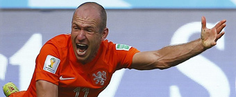 Robben aclara que se tiró, pero
en otra jugada en el primer tiempo