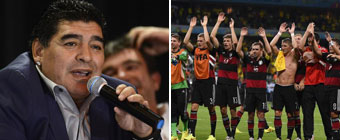 Maradona cree que una Alemania crecida beneficia a Argentina
