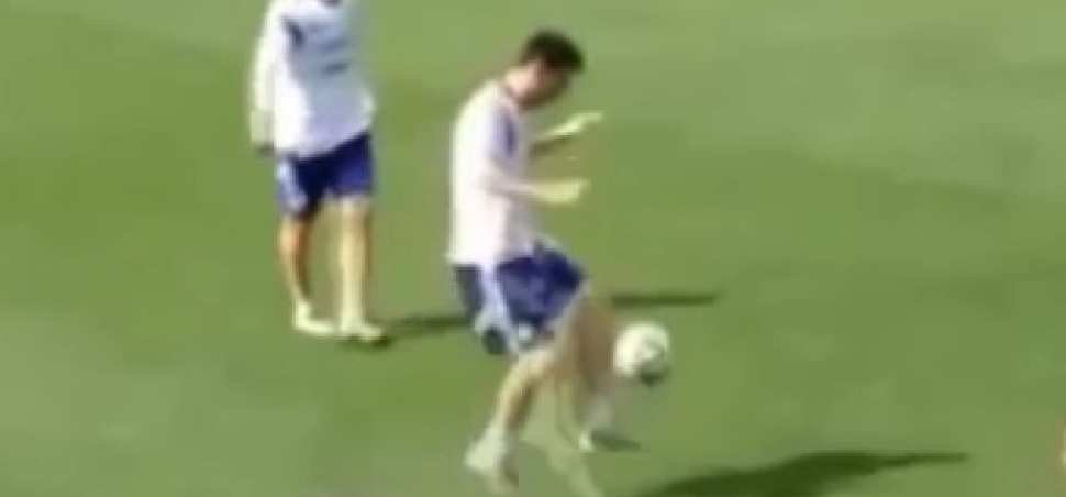 Messi hace de 'Dinho' antes de la final del Mundial