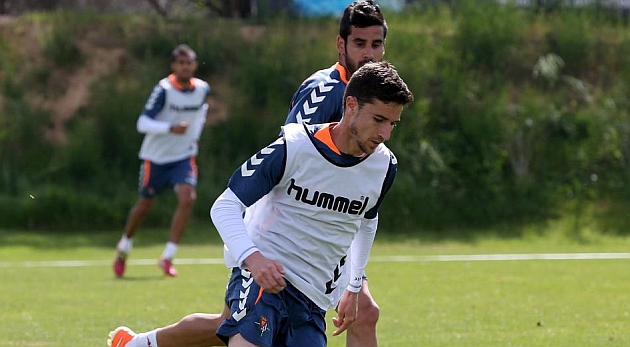 Omar, durante un entrenamiento del Valladolid / Csar Minguela (Marca)