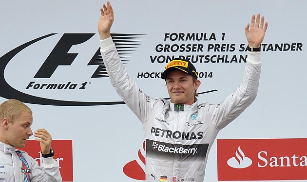 Rosberg celebrando la victoria del GP de Alemania / AFP
