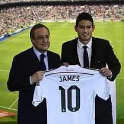 Florentino Prez: James, hoy se cumple tu sueo de jugar en el Real Madrid