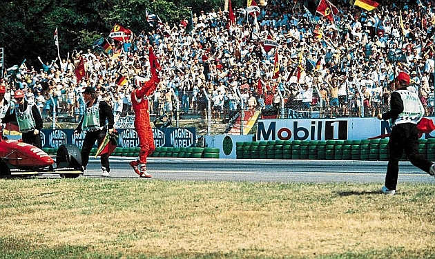 Berger rompi la mala racha de Ferrari de no ganar desde 1990 en Alemania 1994
