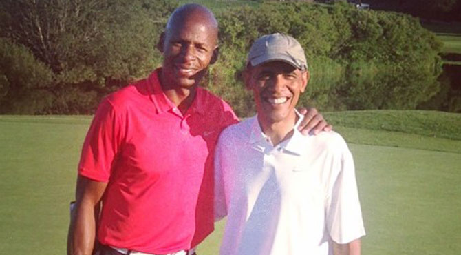 Mientras Ray Allen decide si se jubila... juega al golf con Obama