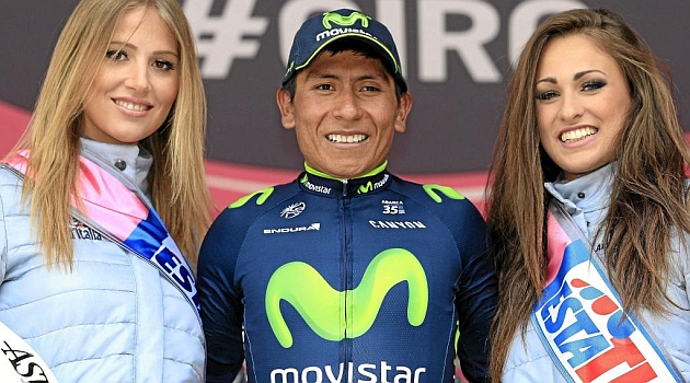 Nairo Quintana en una imagen del pasado Giro. AFP