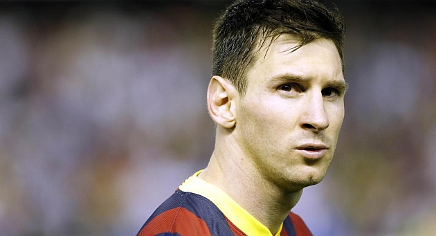 Messi, durante un partido del Bara