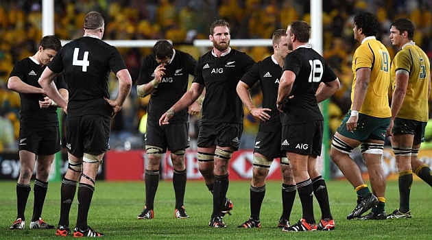 Los 'All Blacks' no ocultaban su decepcin al final del encuentro de Sidney / AFP