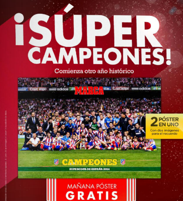Atlético de Madrid vs Real Madrid - de 2014: Consigue mañana con MARCA el superpóster del campeón - MARCA.com