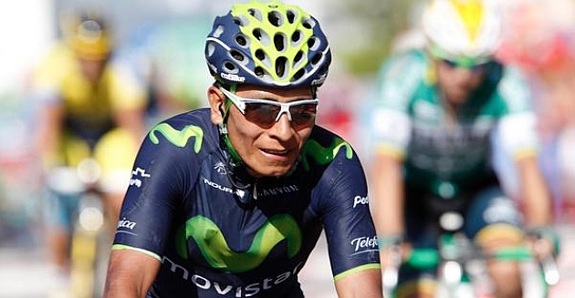 Nairo Quintana durante la Vuelta a Espaa. FOTO: Movistar Team