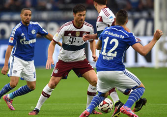 Xabi Alonso no pudo celebrar su
debut en el Bayern con un triunfo