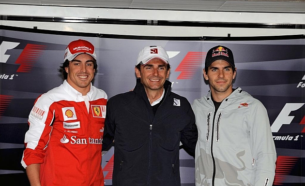 Alonso, De la Rosa y Alguersuari, juntos en un GP de Frmula 1 / RV. RACINGPRESS