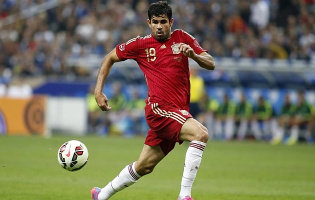 Diego Costa (25), durante el partido ante Francia/FOTO: Jose A. Garca