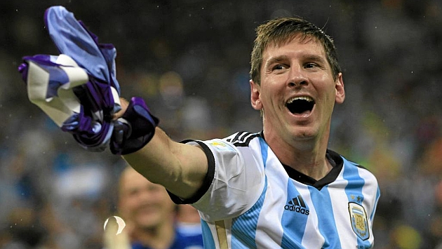 Lionel Messi, con su seleccin. Foto: AFP