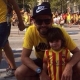 Piqu, con su hijo en la manifestacin por la Diada