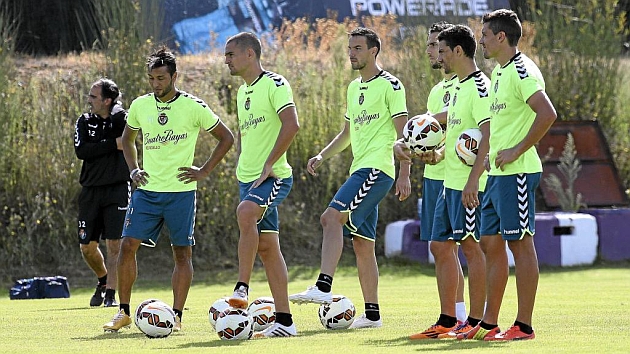 Jugadores del Real Valladolid en un entrenamiento. Foto: Csar Minguela