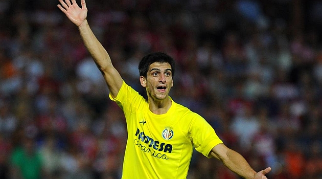 Moreno, durante un partido del Villarreal