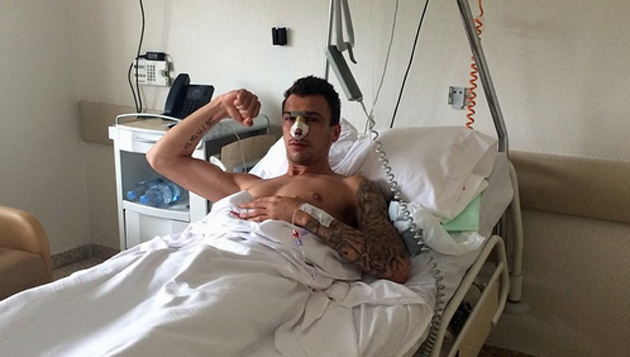 Mandzukic, tras ser operado de la nariz / FOTO: Instagram de Mandzukic