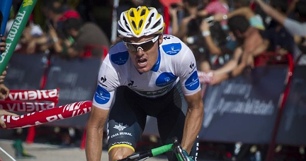 Luis Len en la etapa 18 de la Vuelta 2014. / Afp