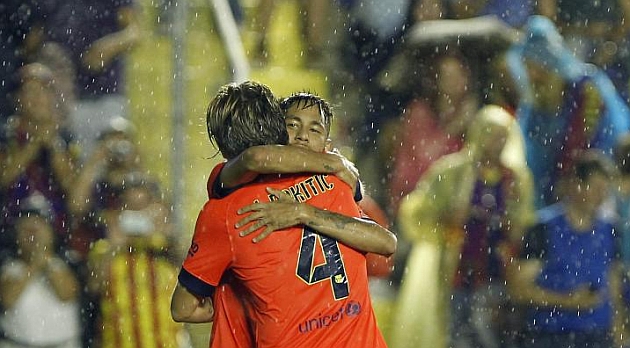 Neymar y Rakitic son duda ante el Mlaga