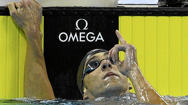Michael Phelps (29), al trmino de una prueba en Londres. Foto: Reuters