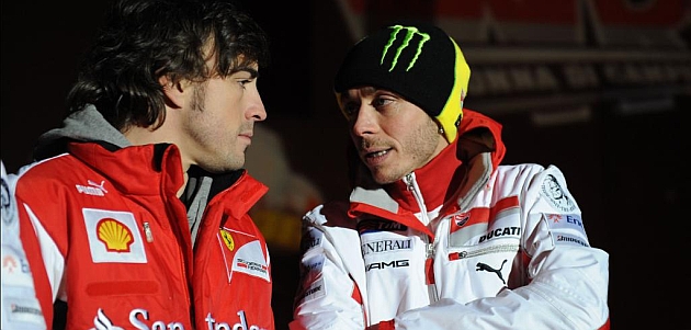 Rossi: Es una pena que Alonso se vaya de Ferrari