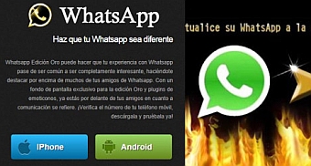 Llega el timo WhatsApp Edición Oro