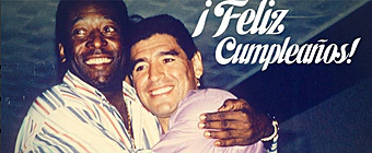 El Santos felicita a Maradona... con guasa