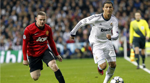 Rooney y Cristiano durante un partido de Champions. FIRMA: RAFA CASAL