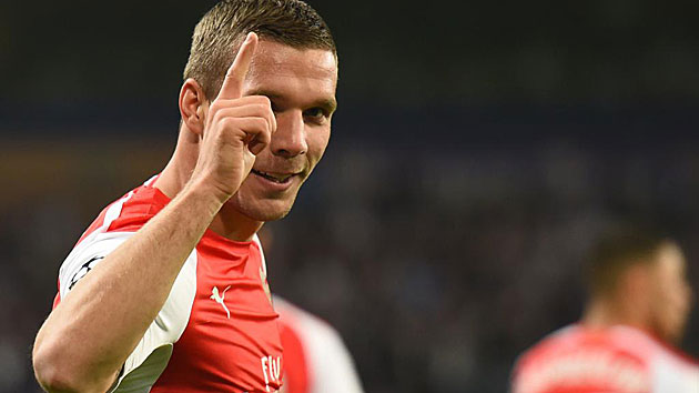 Podolski deja caer que podra irse del Arsenal