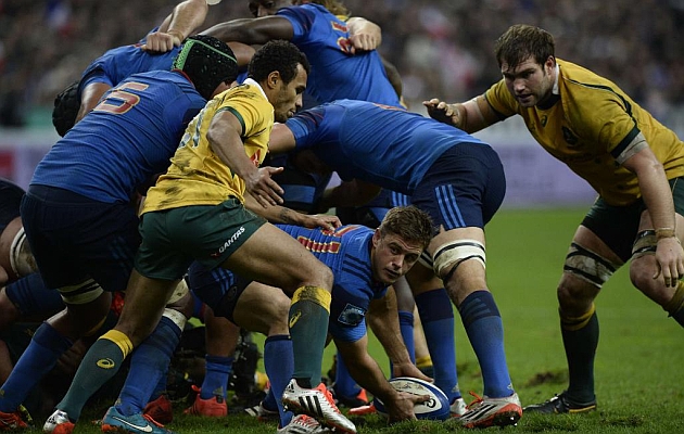 Un momento del partido entre Francia y Australia. Foto: AFP