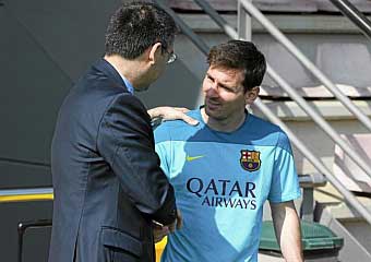 Bartomeu: Me consta que
Messi es feliz en el Barça