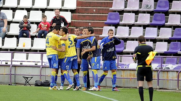David Garca anot el ltimo tanto de la UD en Valladolid en 2012 / Csar Minguela (Marca)