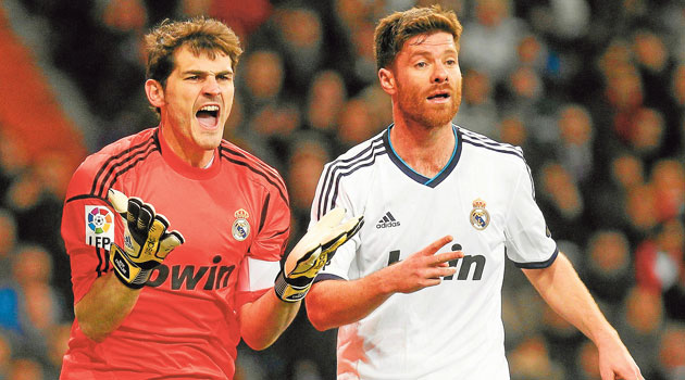 Casillas (33) y Xabi (32) compartieron vestuario durante cinco aos en el Real Madrid. Sus ltimos meses estuvieron distanciados por completo / Foto: Pablo Garca (MARCA)