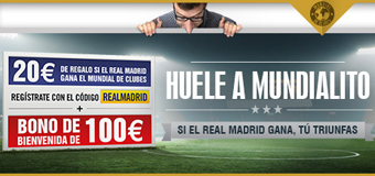 20 euros de regalo si el Real Madrid gana el Mundialito!
