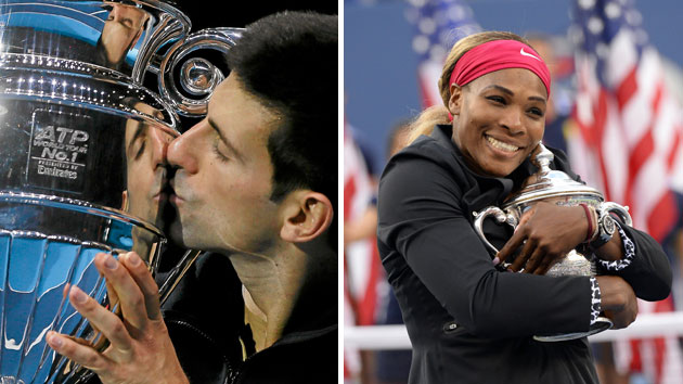 Djokovic y Serena Williams, los mejores del ao