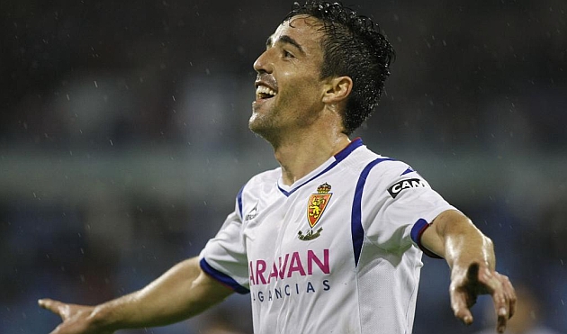 Pedro marc en Anduva el ltimo gol del Zaragoza en 2014 / Toni Galn (Marca)