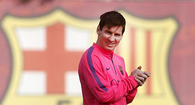 Messi durante un entrenamiento / Francesc Adelantado