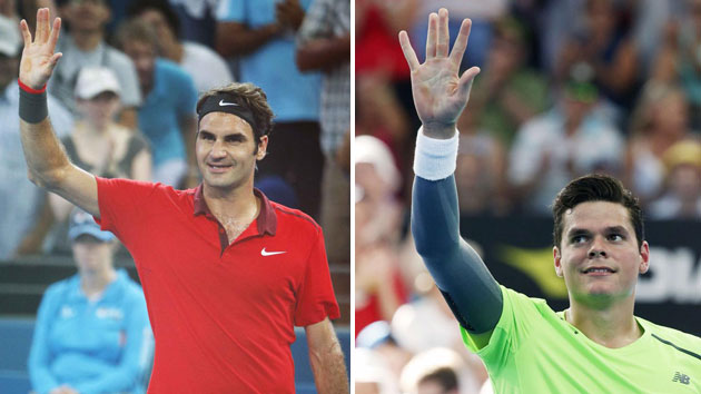 Federer y Raonic se vern las caras este domingo en la final de Brisbane (Australia)