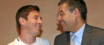 Messi y Bartomeu