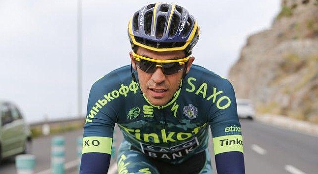 Alberto Contador en la concentracin que tuvo en Gran Canaria.