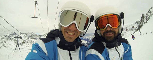Un selfie de Jon y Miguel durante un entrenamiento en Sierra Nevada.