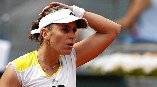 Anabel Medina, durante un partido en el Mutua Madrid Open / Beatriz Guzmn