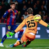Dos asistencias de lujo de Messi para el doblete de Neymar