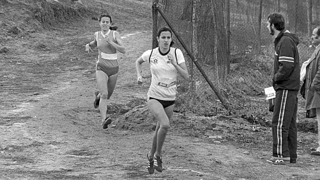 Susana Irazusta en el Campeonato de Madrid de Clubs de Atletismo (1982).