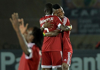 Los jugadores de Congo celebran su pase a cuartos. Foto: AFP
