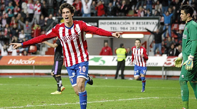 Pablo Prez celebra su gol ante el Numancia el pasado domingo / Tuero - Arias (Marca)
