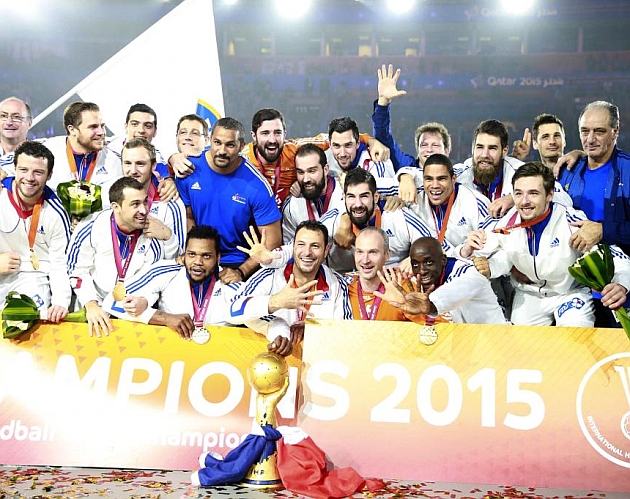 La seleccin francesa celebra la victoria en el Mundial de Qatar. Fotos: Reuters