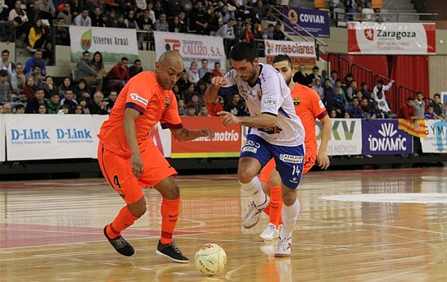 Una imagen del partido disputado en Zaragoza. Foto: LNFS