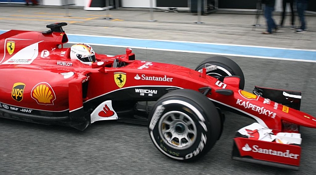 Vettel, durante los entrenamientos de Jerez / Foto: Paco Martn (MARCA)