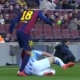 Jordi Alba dio dos patadas a Juanpi cuando estaba en el suelo